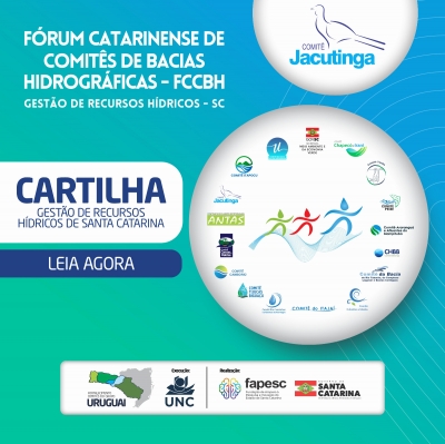 Cartilha com Informações sobre a gestão dos recursos hídricos de Santa Catarina