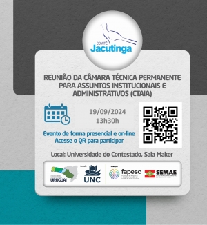 Câmara Técnica convida todos os representantes do Comitê Jacutinga para reunião mensal