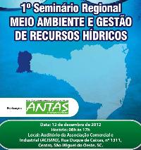 CONVITE - 1º SEMINÁRIO REGIONAL MEIO AMBIENTE E GESTÃO DE RECURSOS HÍDRICOS - REALIZE A SUA INSCRIÇÃO AQUI