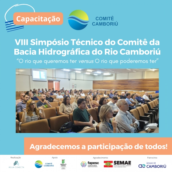 VIII Simpósio Técnico do Comitê da Bacia Hidrográfica do Rio Camboriú reúne cerca de 80 pessoas!