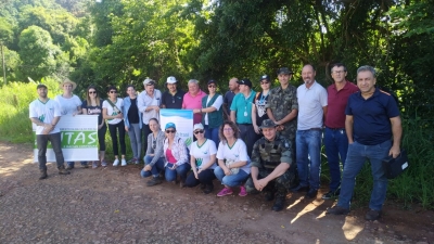 Membro do Comitê em visita à Bacia do Lajeado São José
