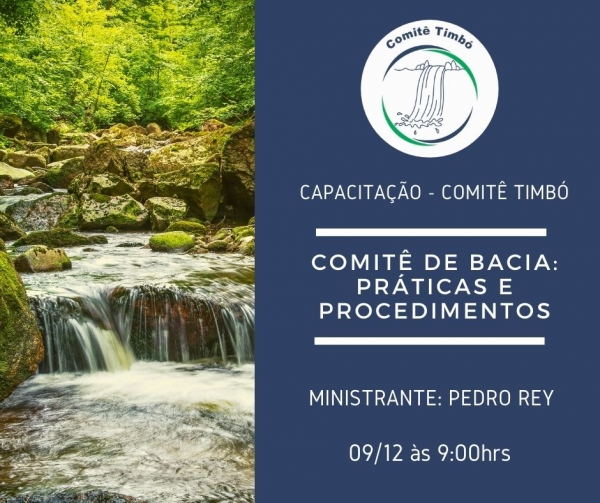 Capacitação “Comitê de Bacia: práticas e procedimentos”