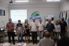 Da esquerda para a direita: Uiliam Marcio Gonçalves, Hector Silvio Haverroth; Karine R. Holler; Sérgio Santini; Lilian Fernanda Gonçalves; Dorival Sell; Adriano Stimamiglio.