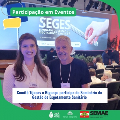 Comitê Tijucas e Biguaçu participa do Seminário de Gestão de Esgotamento Sanitário