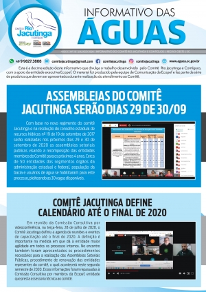 Informativo das Águas - Bimestre 04/2020 - Comitê Jacutinga