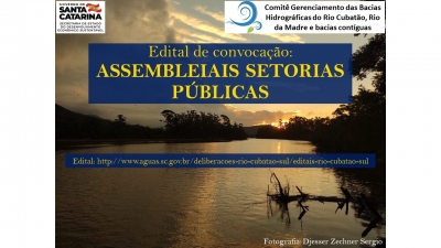 Comitê Cubatão e Madre lança edital de convocação das Assembleias Setoriais Públicas para renovação da composição - Gestão 2021-2025