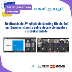 Realização da 2ª edição do Meeting Rio do Sul em Desenvolvimento sobre desenvolvimento e sustentabilidade