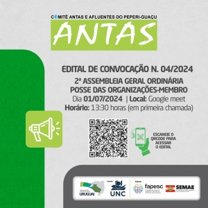 Posse das Organizações-membro será dia 01 de julho na segunda AGO do ano