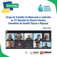 Grupo de Trabalho da Mineração é reativado na 11ª Reunião da Câmara Técnica Consultiva do Comitê Tijucas e Biguaçu