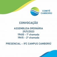 Comitê Camboriú convoca seus membros para Assembleia Geral