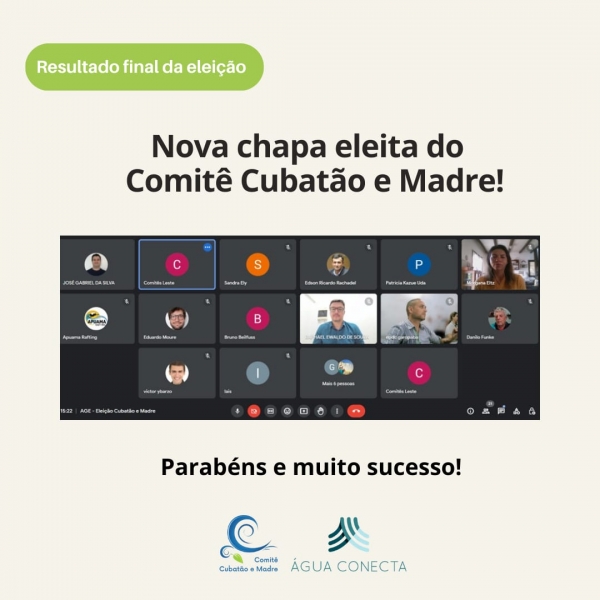 NOVA CHAPA ELEITA PARA O COMITÊ CUBATÃO E MADRE