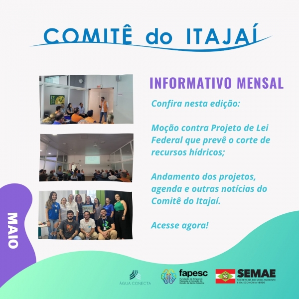 Informativo de maio do Comitê do Itajaí