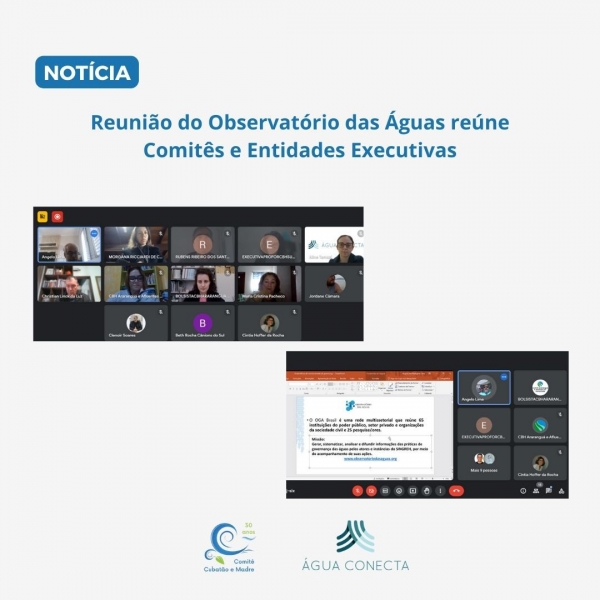 Reunião do Observatório das Águas reúne Comitês e Entidades Executivas