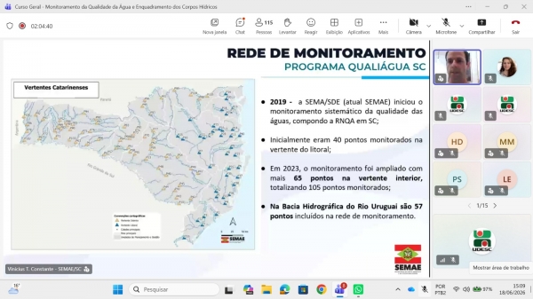 Curso sobre Monitoramento da Qualidade da &Aacute;gua e Enquadramento re&uacute;ne mais de 120 participantes