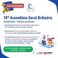 Retificação de Convocação altera pauta da 19ª Assembleia Geral Ordinária de 2025