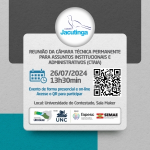 Reunião da Câmara Técnica acontecerá dia 26