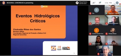 Membro do Comitê Canoinhas e Afluentes do Rio Negro aborda Eventos Hidrológicos Críticos em Capacitação