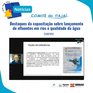 Destaques da capacitação sobre lançamento de efluentes em rios e qualidade da água