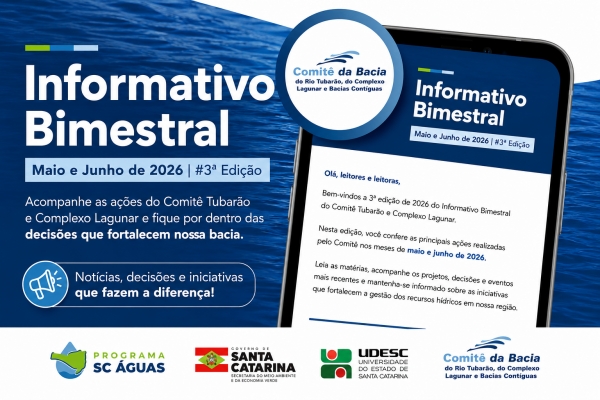 J&aacute; est&aacute; dispon&iacute;vel a 3&ordf; edi&ccedil;&atilde;o de 2026 do Informativo do Comit&ecirc; Tubar&atilde;o e Complexo Lagunar!