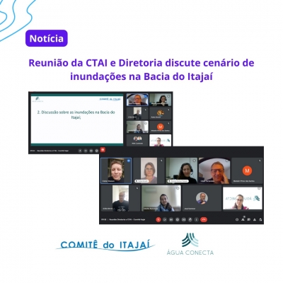 Reunião da CTAI e Diretoria discute cenário de inundações na Bacia do Itajaí