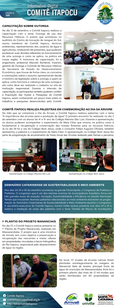 INFORMATIVO DIGITAL EDIÇÃO 15/2019