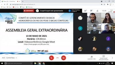 Aprovação do relatório técnico de atividades e discussão sobre a estiagem marcam a Assembleia Geral Extraordinária do Comitê Peixe