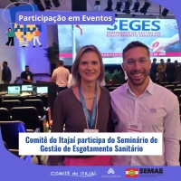 Comitê do Itajaí participa do Seminário de Gestão de Esgotamento Sanitário