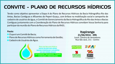 Reunião no município de Itapiranga - Plano de Recursos Hídricos