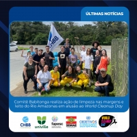Comitê Babitonga realiza ação de limpeza nas margens e leito do Rio Amazonas
