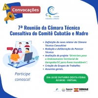 Convocação para a 7ª Reunião da Câmera Técnica Consultiva