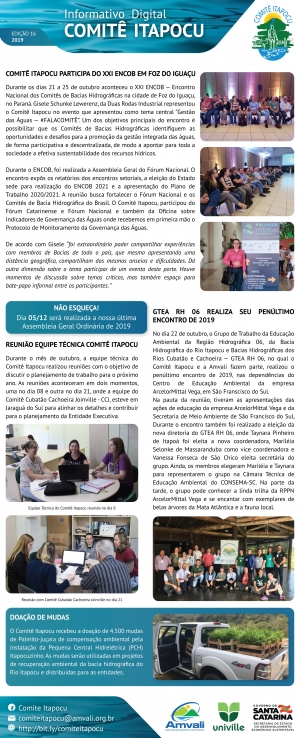 INFORMATIVO DIGITAL EDIÇÃO 16/2019