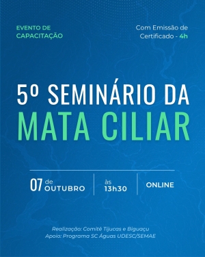 Representante do Comit&ecirc; Chapec&oacute; e Irani compartilha experi&ecirc;ncia de recupera&ccedil;&atilde;o de matas ciliares em semin&aacute;rio para o Comit&ecirc; Tijucas e Bigua&ccedil;u