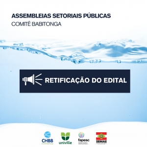 Retificação do Edital de Convocação para Assembleia do Comitê Babitonga