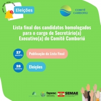Lista final dos candidatos homologados para a eleição suplementar da secretaria executiva gestão 2024-2026