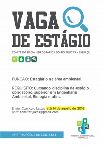 VAGA DE ESTÁGIO: área ambiental