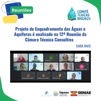 Projeto de Enquadramento das Águas e Aquíferos é analisado na 12ª Reunião da Câmara Técnica Consultiva