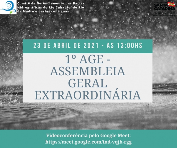 Convocação Assembleia Geral Extraordinária (AGE) 23/04/2021 - Comitê Cubatão e Madre