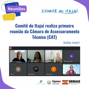 Comitê do Itajaí realiza primeira reunião da Câmara de Assessoramento Técnico