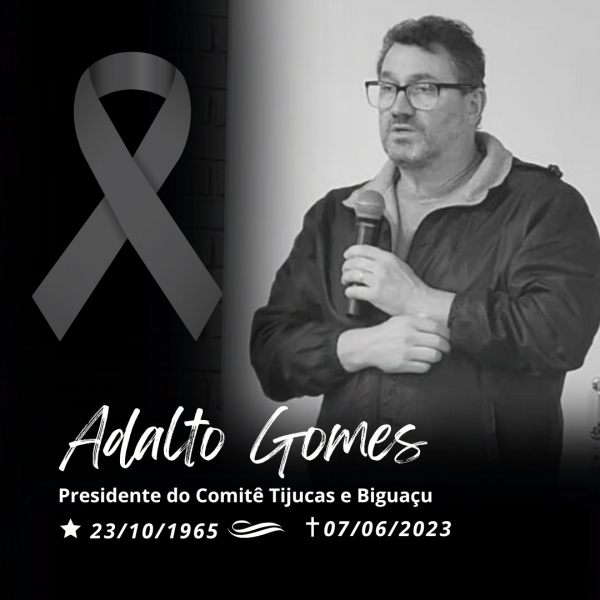Luto! Falece Adalto Gomes, um dos fundadores do Comitê Tijucas e Biguaçu