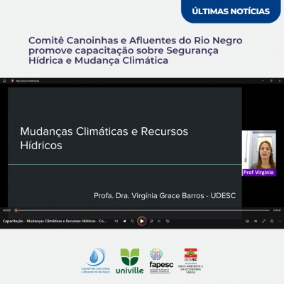 Comitê Canoinhas e Afluentes do Rio Negro promove capacitação sobre Segurança Hídrica e Mudança Climática