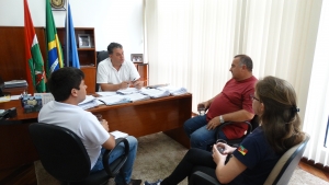 Reunião no Gabinete do Prefeito Municipal de Canoinhas