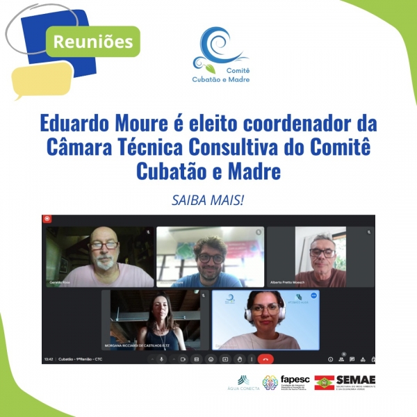 Eduardo Moure é eleito coordenador da Câmara Técnica Consultiva do Comitê Cubatão e Madre