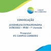 CONVOCAÇÃO ASSEMBLEIA EXTRAORDINÁRIA DIA 31/08/2022