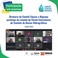 Diretoria do Comitê Tijucas e Biguaçu participa da reunião do Fórum Catarinense de Comitês de Bacias Hidrográficas