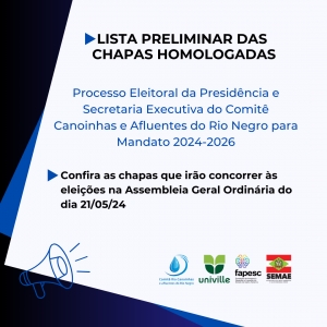 Chapas Homologadas para Eleição do Comitê Canoinhas: Confira os Candidatos