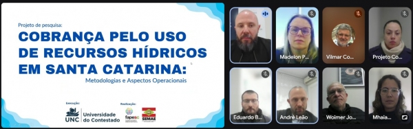 Comitê Tubarão e Complexo Lagunar recebe apresentação do Projeto “Cobrança pelo uso de Recursos Hídricos no Estado de Santa Catarina: Metodologias e Aspectos Operacionais”