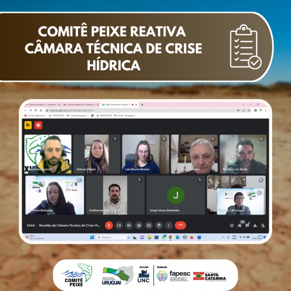 Comitê Peixe reativa Câmara Técnica de Crise Hídrica