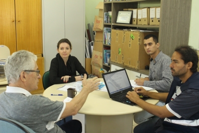 Da esquerda para a direita, Sérgio Santini, Karine Holler, Jalielson Fernandes e Felipe Augusto.