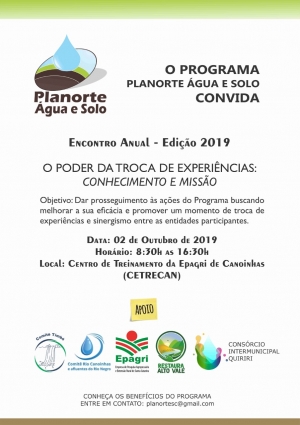 Programa Planorte Água e Solo 2019